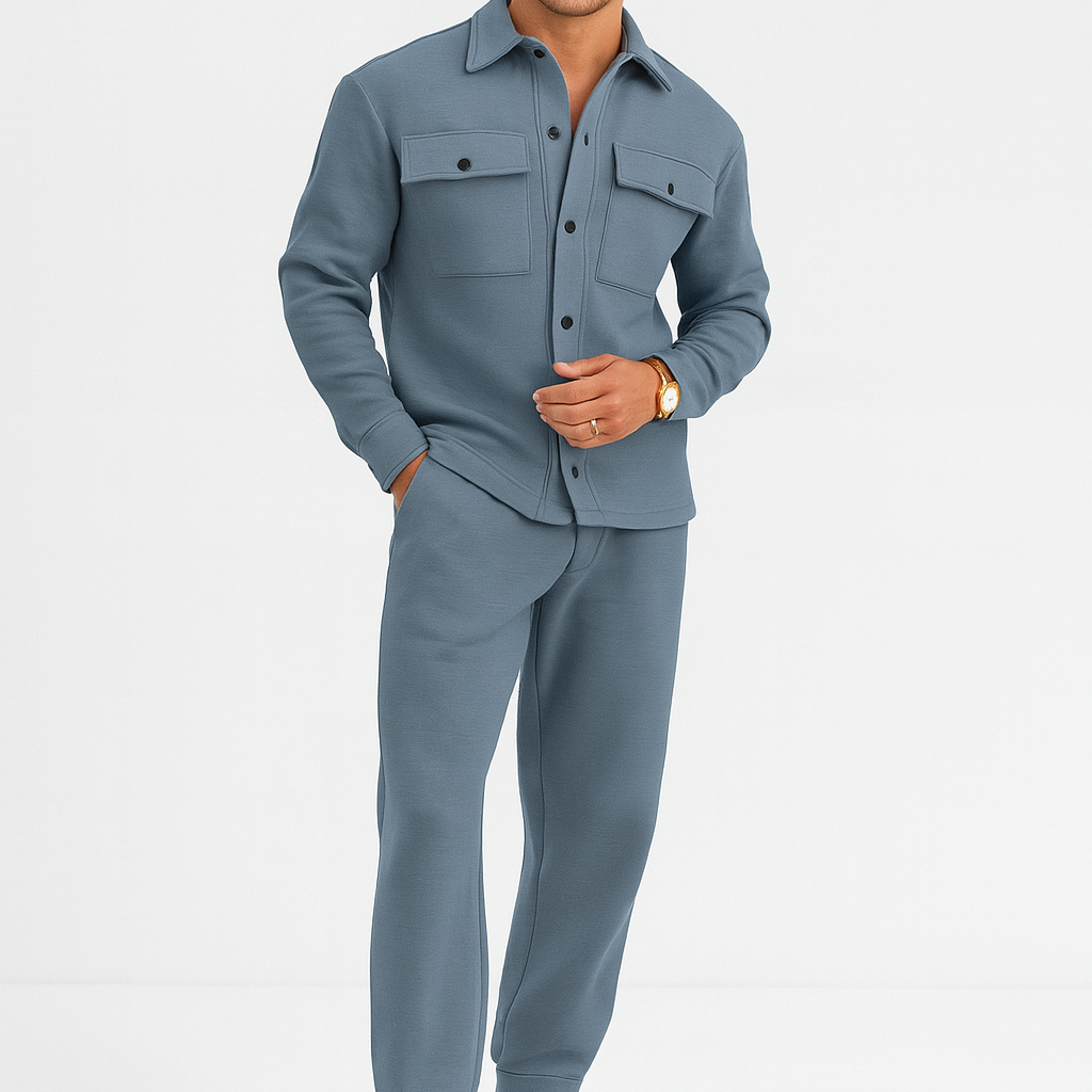 Modern Men's Tracksuit – Stylish Two-Piece Set for Casual Wear, Tailored Comfort, Easy Care 1
