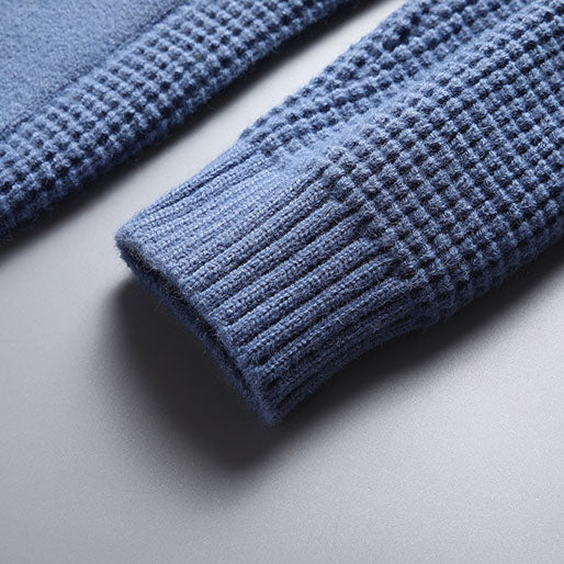 Waffle-Knit Cardigan