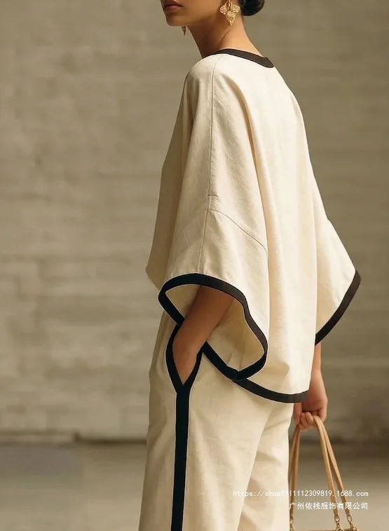 Women's Batwing Linen Two Piece