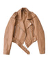 Women's Short Belted Biker Jacket