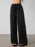 Women's Wide Leg Striped Trousers