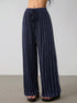 Women's Wide Leg Striped Trousers