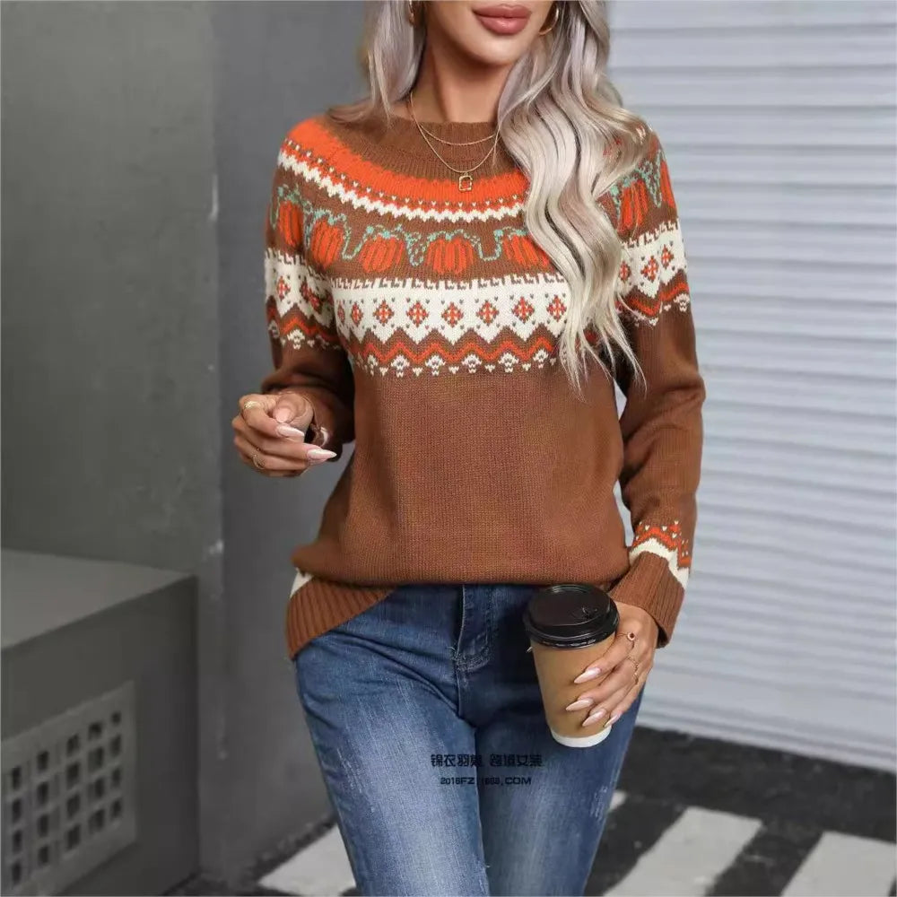 Women's Soft Loose Crew Knit