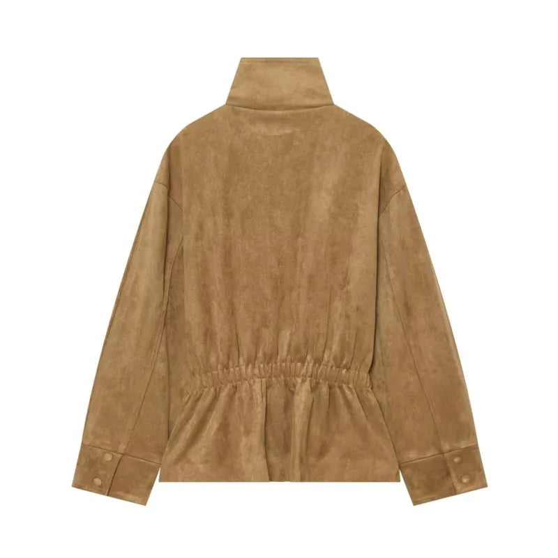 Women's High Neck Faux Fur Coat