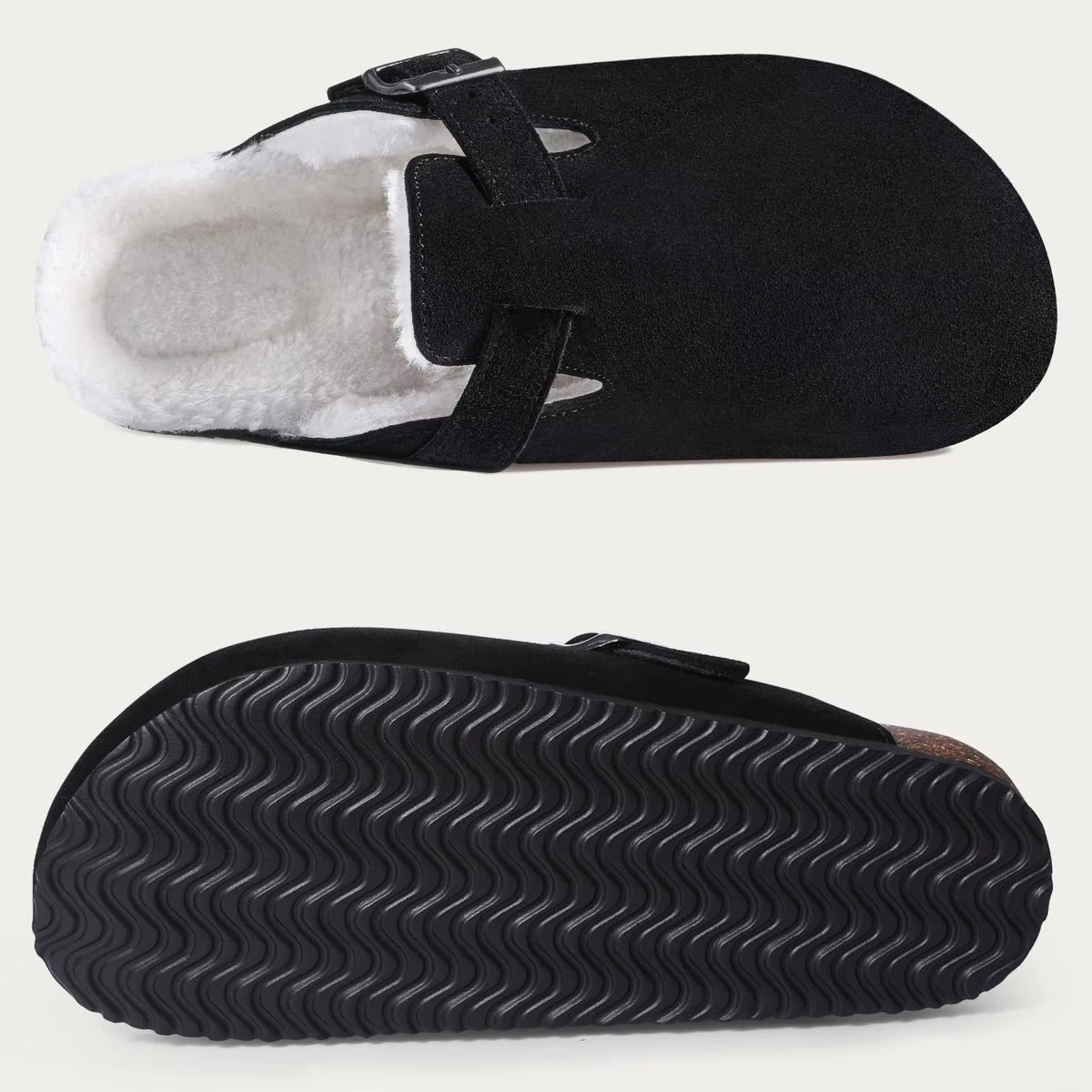 Men's Winter Clogs – Fleece Lined Suede