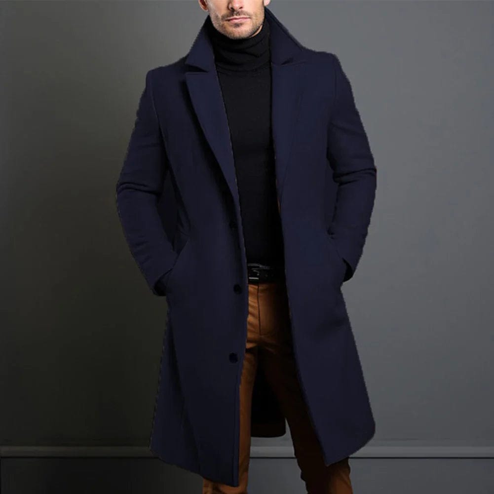 Men’s Formal Long Coat | Refined Outerwear