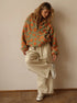 Women's Floral Half Zip Sherpa Top