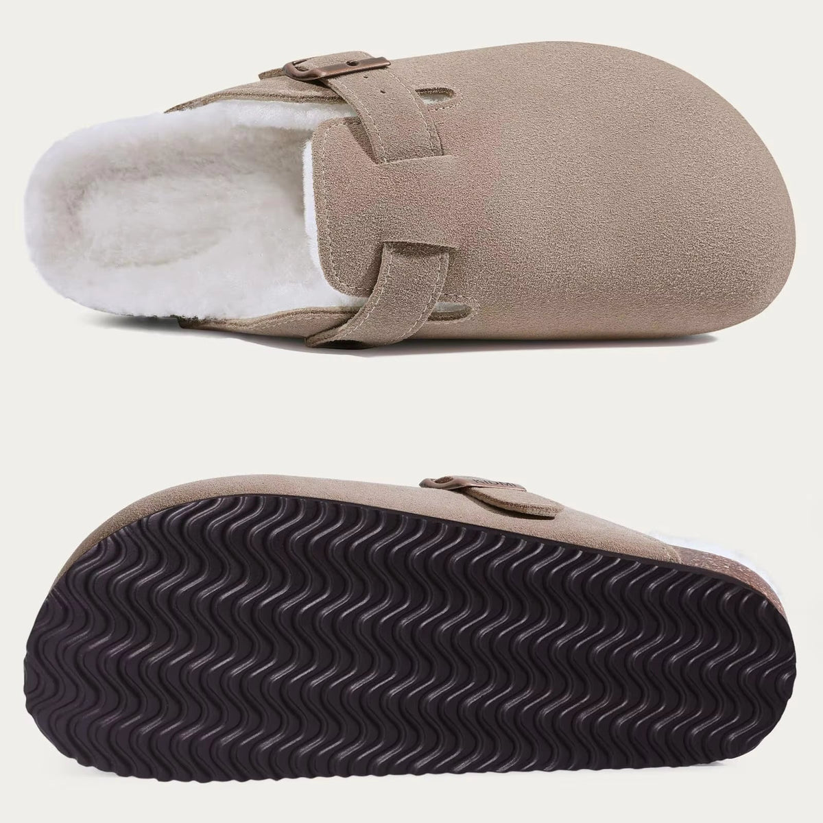 Men's Winter Clogs – Fleece Lined Suede