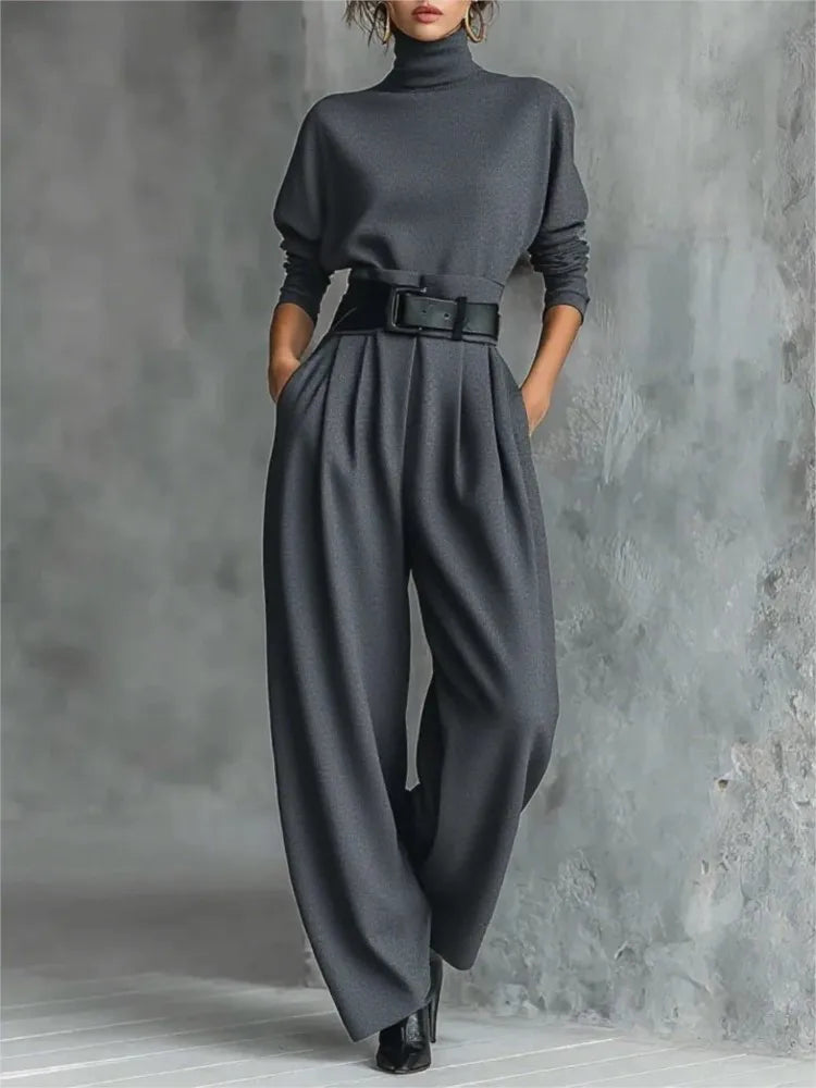 Women's High Waist Skirt Two Piece