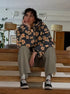 Women's Floral Half Zip Sherpa Top