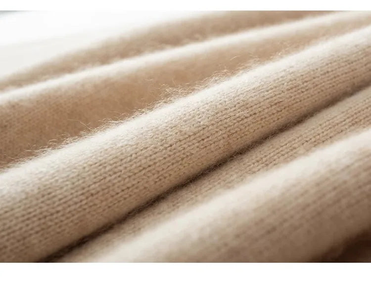 Women's High Neck Cashmere Blend Knit