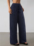 Women's Wide Leg Striped Trousers