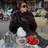 Women's Turn Down Collar Fur Jacket
