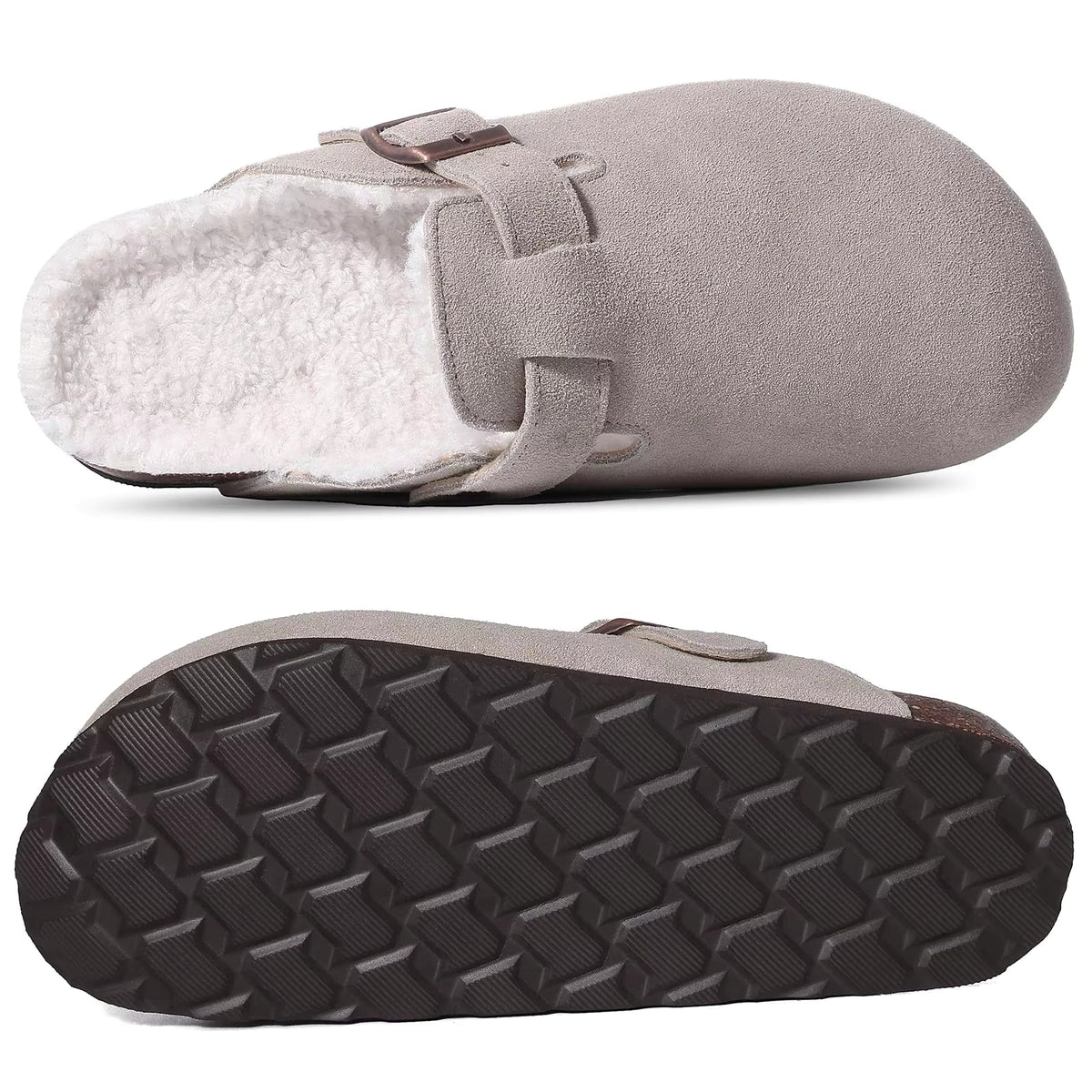 Men's Winter Clogs – Fleece Lined Suede