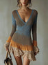 Women's Flare Sleeve Knit Dress
