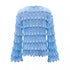 Women's Slash Neck Feather Knit