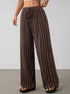 Women's Wide Leg Striped Trousers
