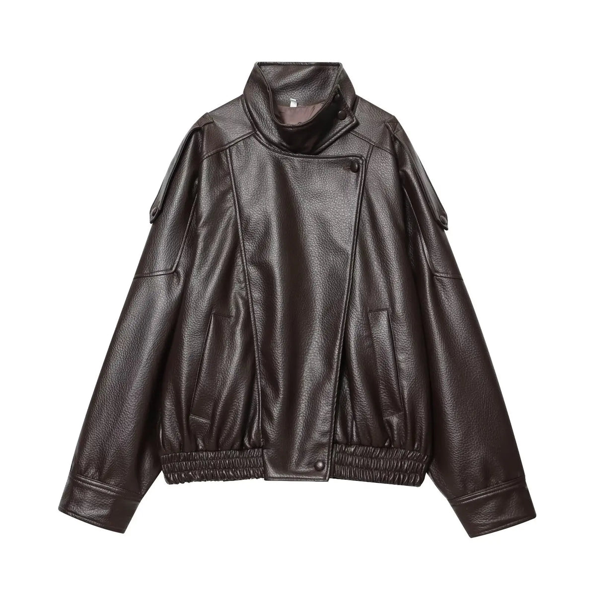 Women's Oversized Leather Look Jacket