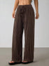 Women's Wide Leg Striped Trousers