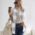 Women's Open Front Check Vest