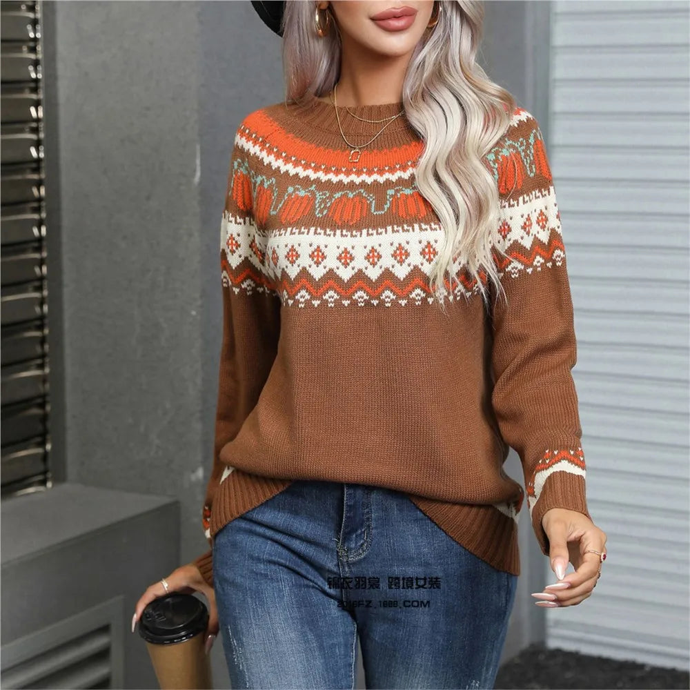 Women's Soft Loose Crew Knit