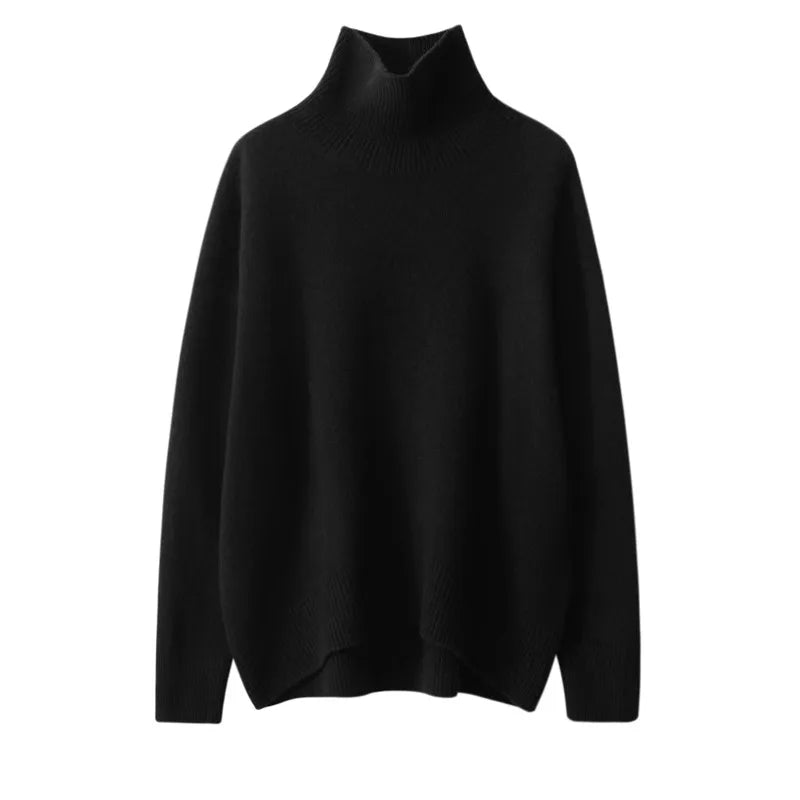 Women's High Neck Cashmere Blend Knit