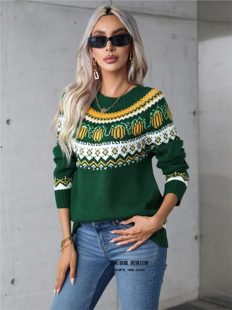 Women's Soft Loose Crew Knit