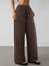 Women's Wide Leg Striped Trousers