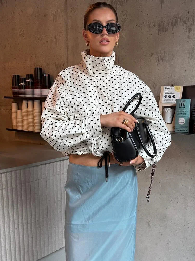 Women's Short Polka Dot Coat
