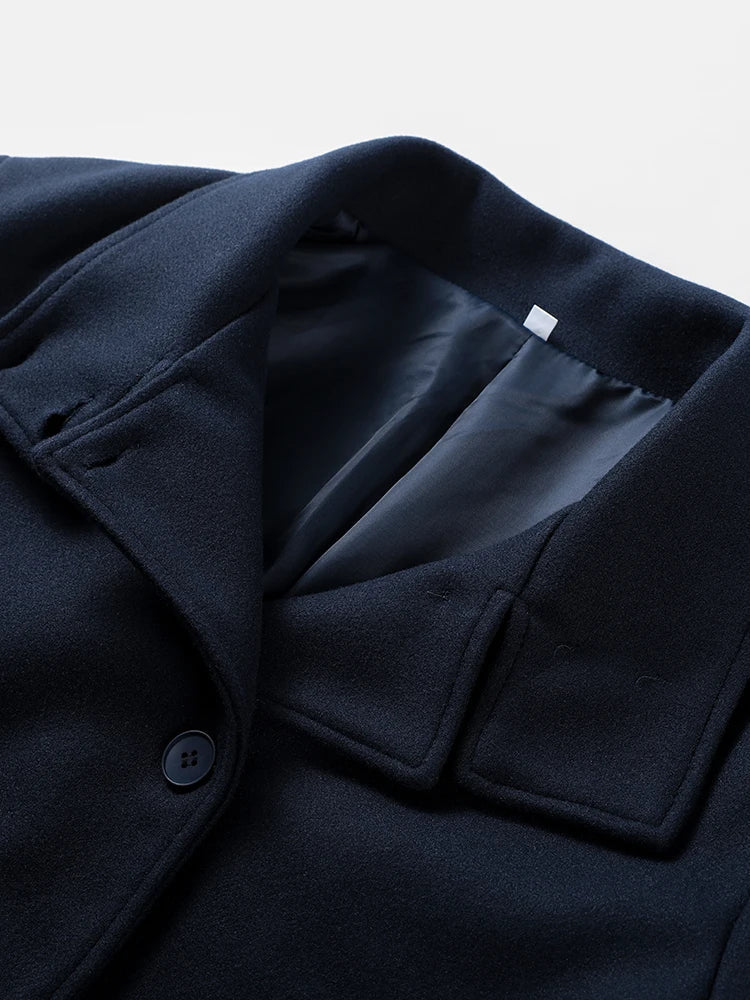 Women's Stand Collar Wool Winter Coat