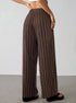 Women's Wide Leg Striped Trousers