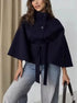 Women's High Neck Cape Coat