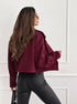 Women's Cropped Wool Double Breasted