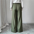 Women's Pleated Drape Wide Leg Pants