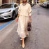Women's Long Dress with Mesh Panels