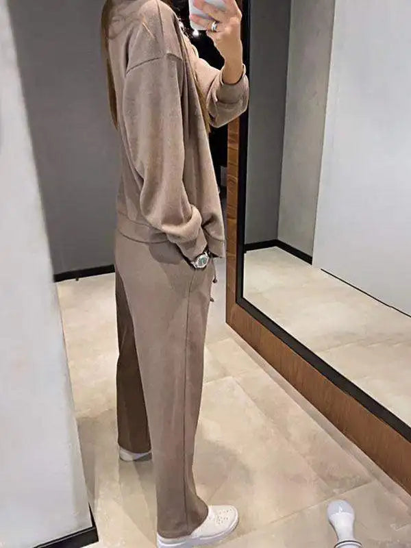 Women's V Neck Knit Two Piece