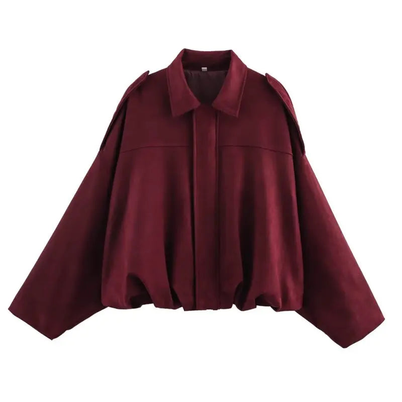Women's Batwing Suede Coat