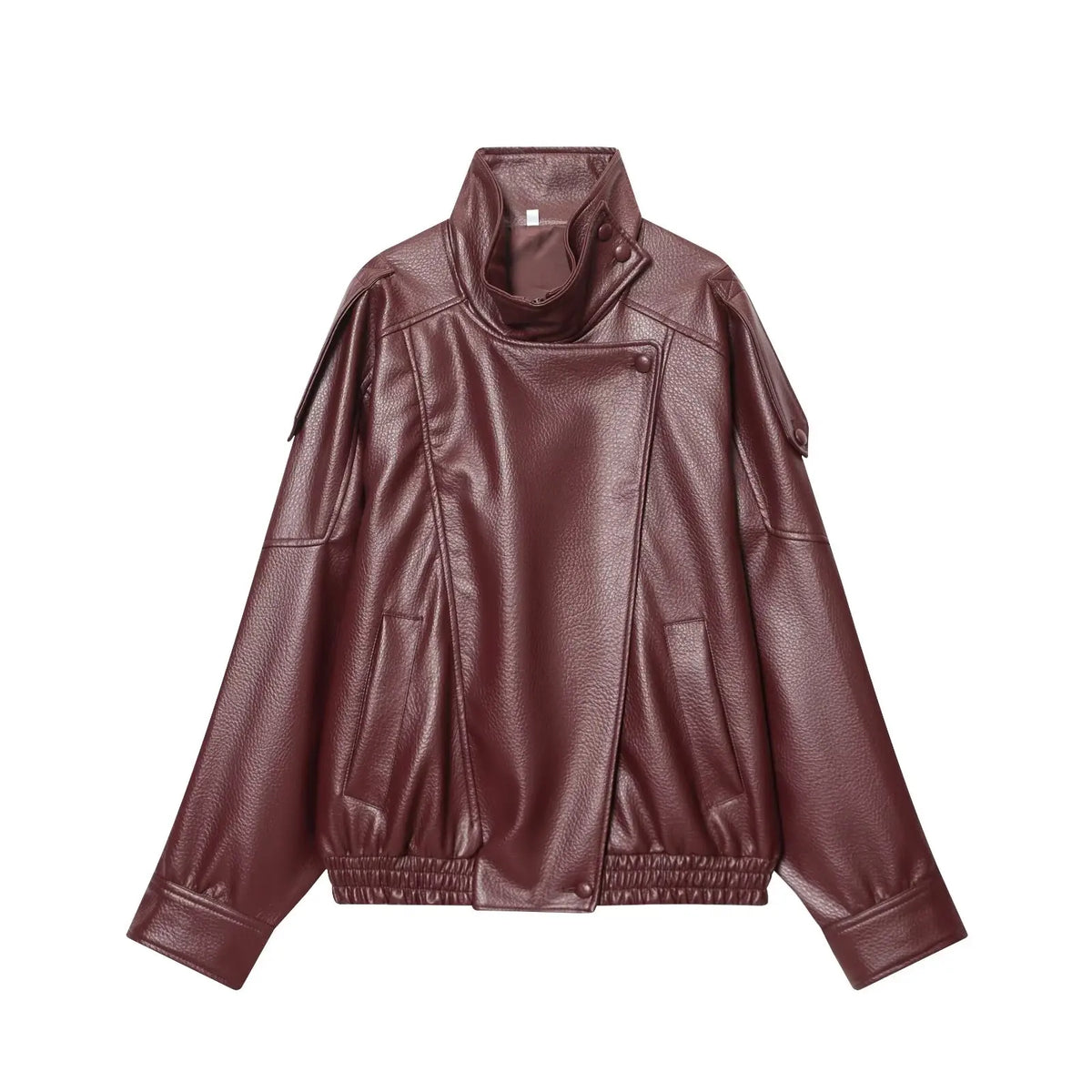 Women's Oversized Leather Look Jacket