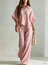 Women's Wide Leg Shirt Two Piece
