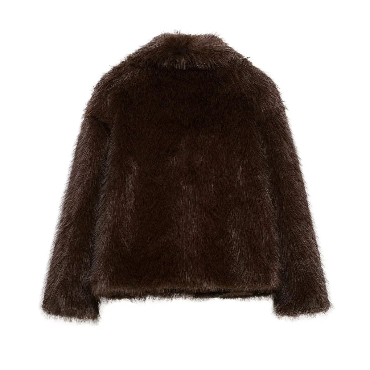 Women's Turn Down Collar Fur Jacket