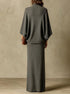 Women's Batwing Knit Skirt Set