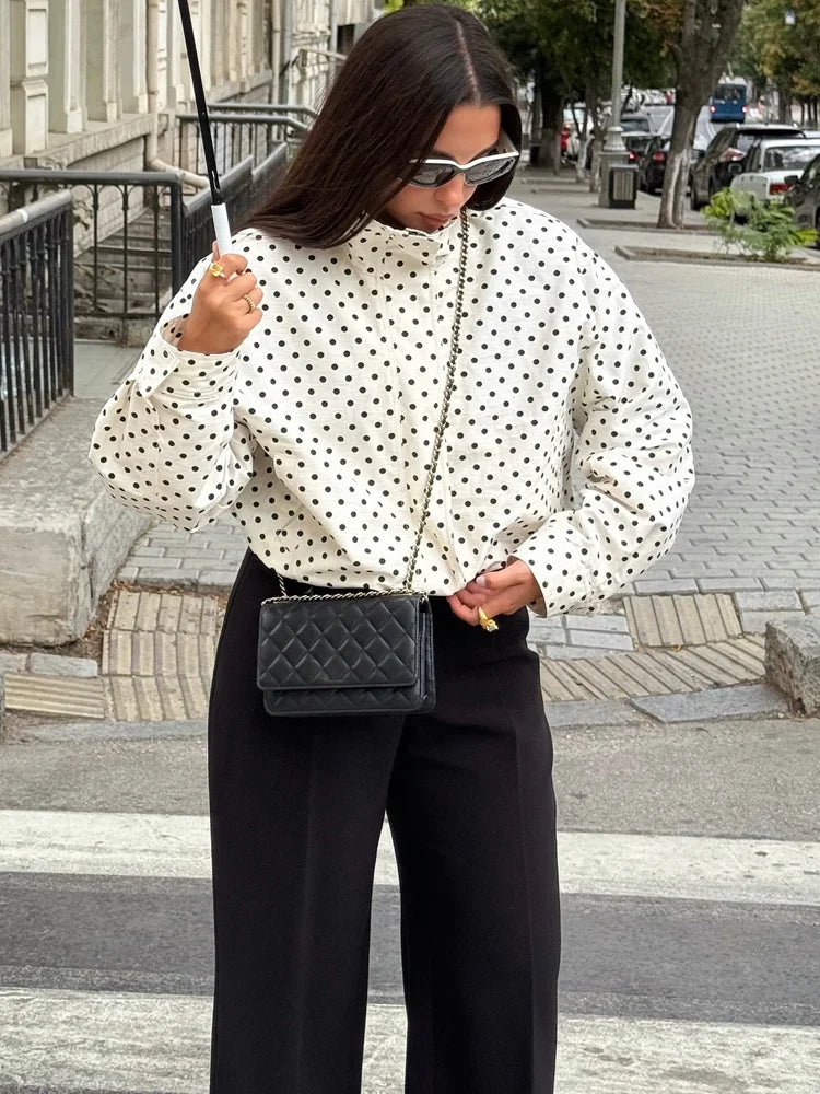 Women's Short Polka Dot Coat