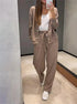 Women's V Neck Knit Two Piece
