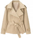 Women's Short Jacket with Lace Up Detail