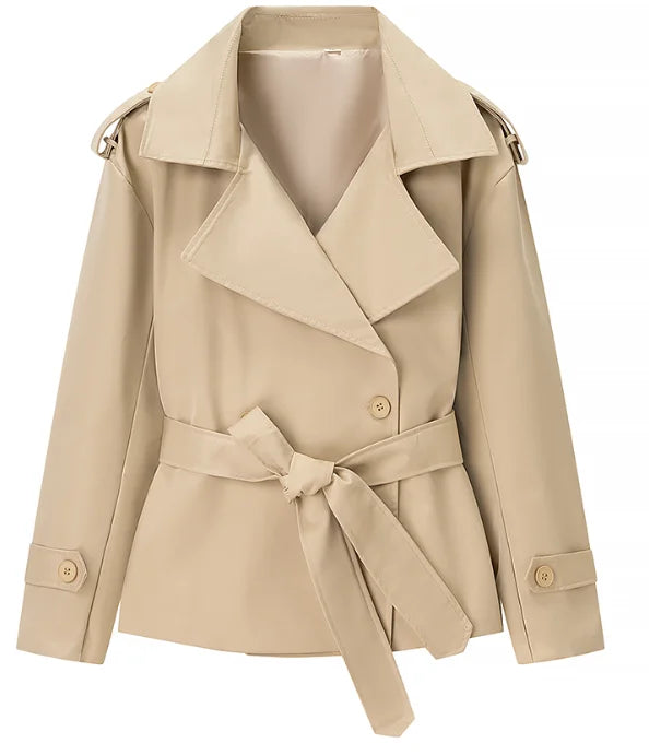 Women's Short Jacket with Lace Up Detail