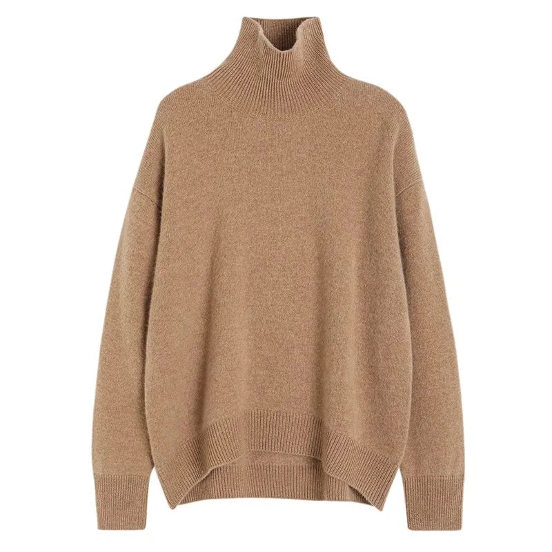 Women's High Neck Cashmere Blend Knit