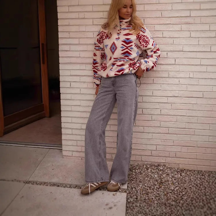 Women's Printed Fleece Two Piece