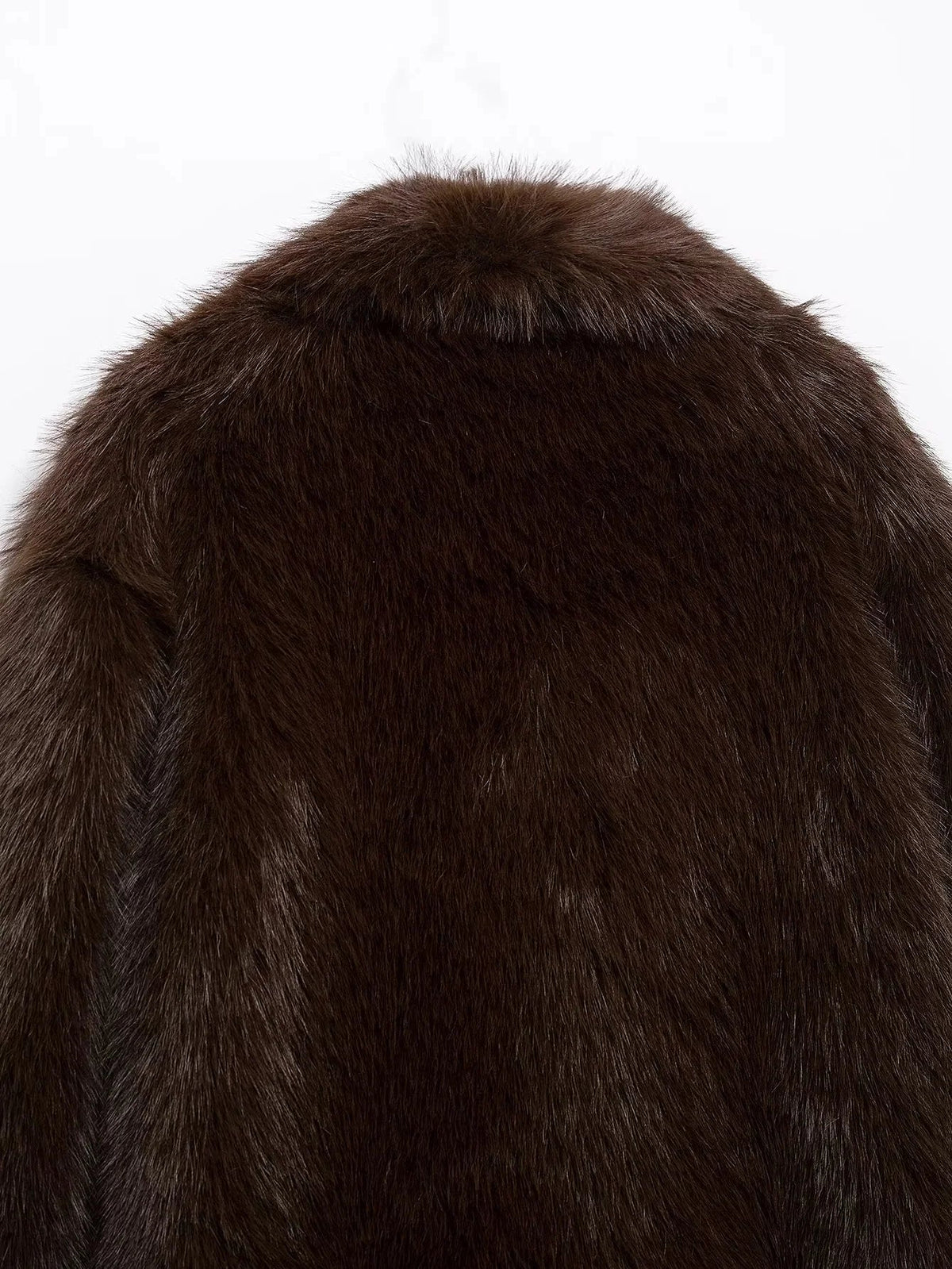 Women's Turn Down Collar Fur Jacket