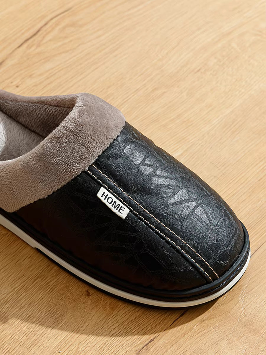 Men's Indoor Slippers – Fleece Lined Slip On