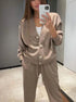Women's V Neck Knit Two Piece